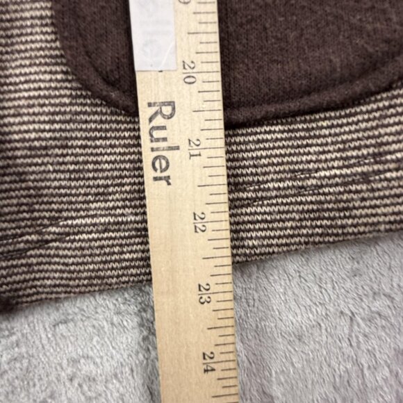 Ambition Jacket Womens Medium Brown Wool Blend Full Zip Ruffle Trim Pockets Chic - Picture 13 of 15